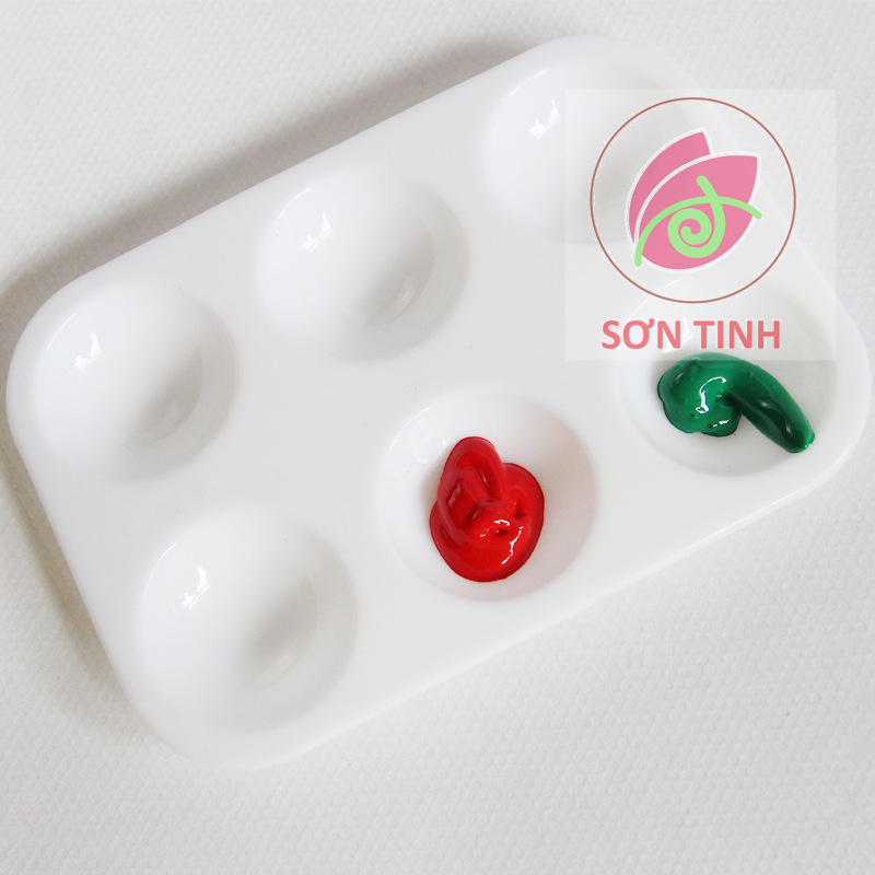 Khay Pha Màu 6 ô, bảng Palette
