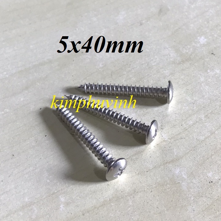 M5x40mm - 50 con vít dù inox - vít dù bake inox 5x40mm