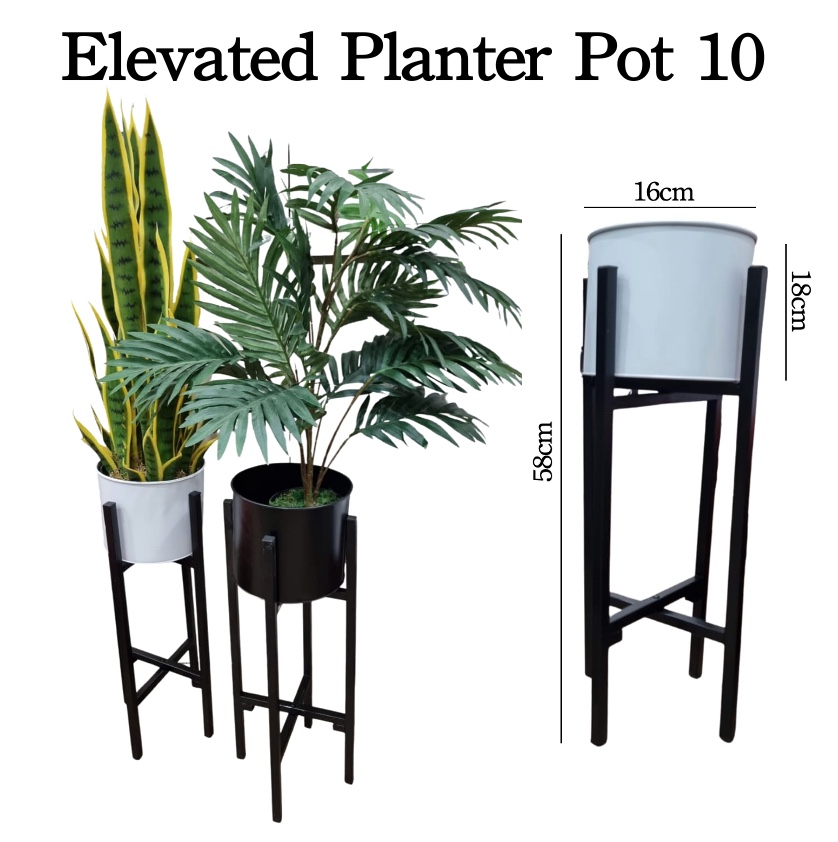 Wrought Iron Elevated Flower Pot Rack / Plant Rack Plant stand Plant Pot Display shelf Plant