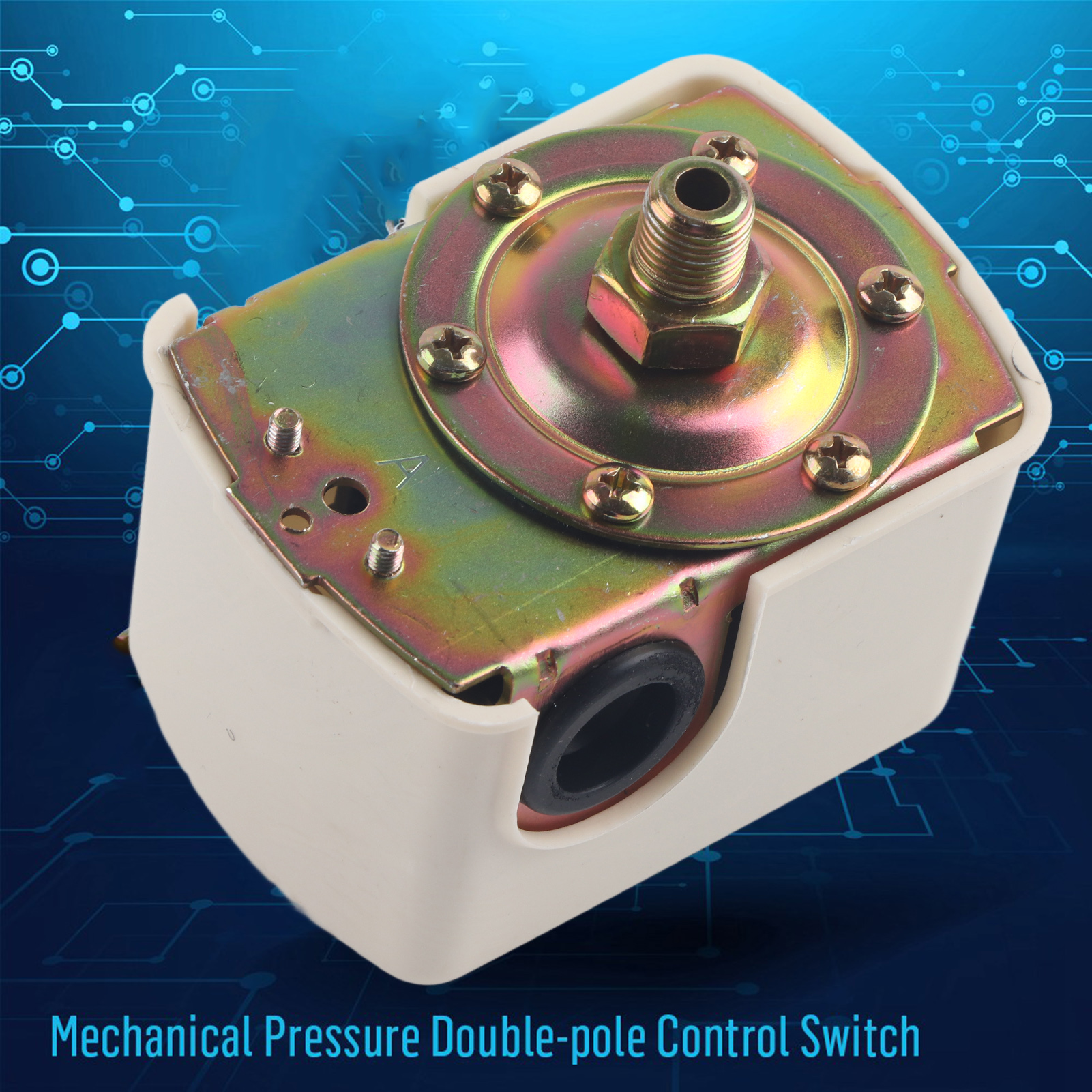 1 pc nước cũng bơm phần đôi cực có thể điều chỉnh áp suất công tắc điều khiển 220vac áp suất cơ đôi đòn bẩy điều khiển công tắc