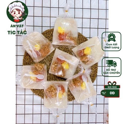 Bánh tráng chấm me bơ đậu phộng hành phi