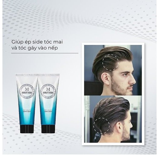 Kem ép side tóc British M Mens Style Down Perm - 200g