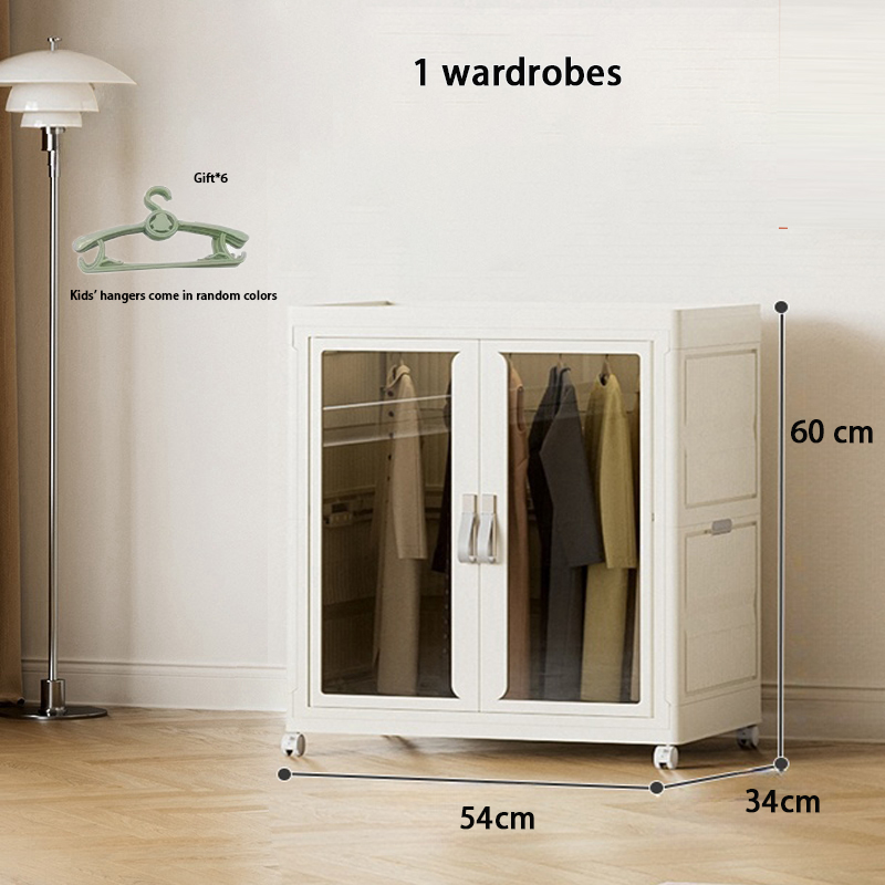 wardrobe Foldable Wardrobe baby wardrobe Transparent double door