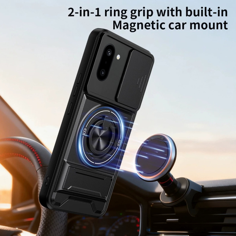 Phone case For Oneplus Nord 6 / 15R Phone Case Magnetic Back Cover Hard Shock Resistant Camera Protection Bracket Navigation Bracket Ring Cover For Oneplus 15R Cover cases.