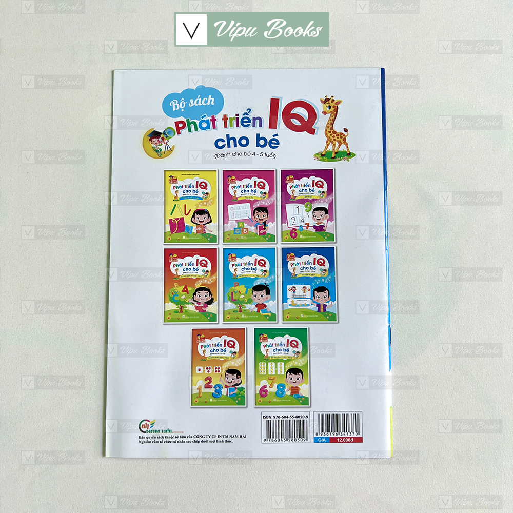Sách - Phát Triển IQ Cho Bé - Dành Cho Bé 4-5 Tuổi (Túi 8 Cuốn)