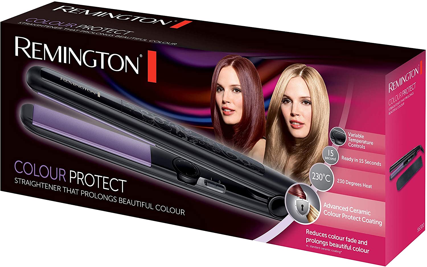 remington s3500 ceramic straightener 230 degree heat uk plug