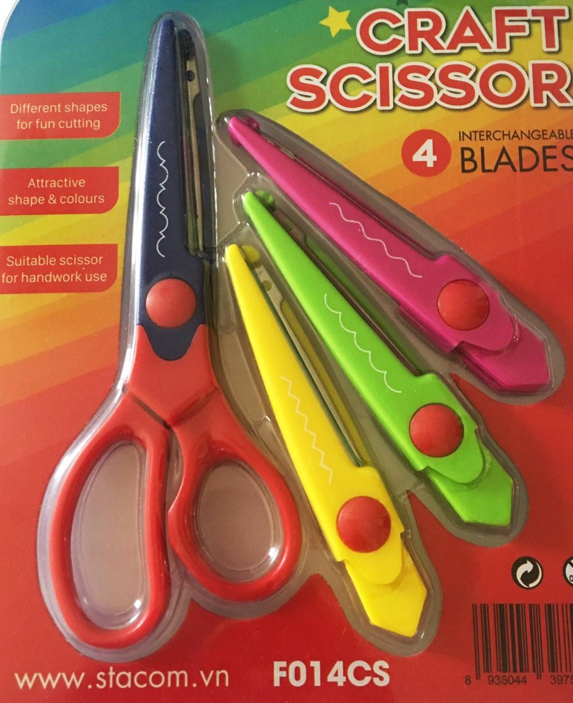 Kéo cắt giấy thủ công nhiều lưỡi cắt Stacom-F014CS