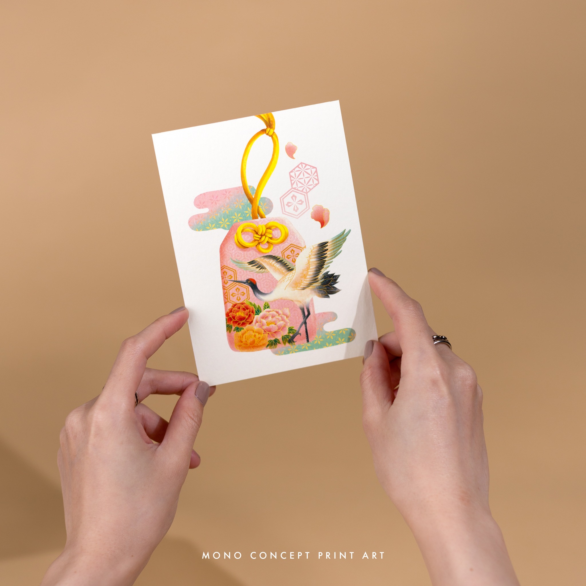 Postcard mẫu Túi may mắn - Omamori