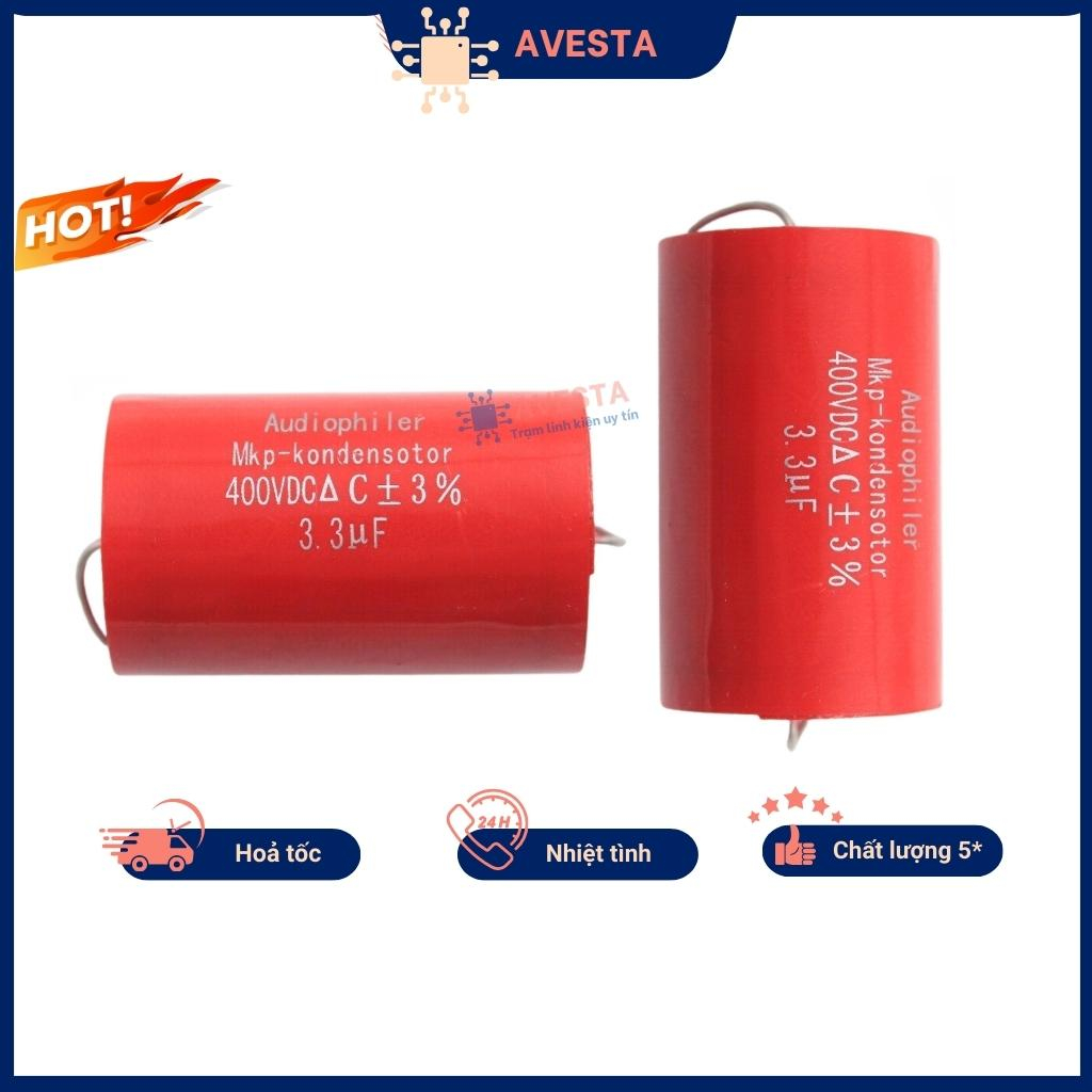 Tụ audio, audiophiler màu đỏ 400v 1uf - 10uf chất lượng tốt avesta