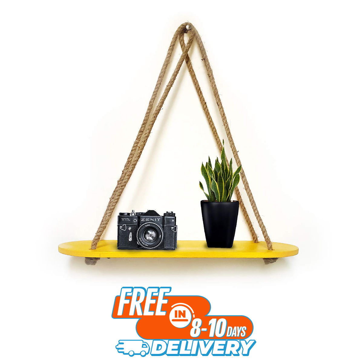 Colorful Hoop Rope Storage Rack Wall Hanging Shelf, Multi Color Floating Shelves for Wall, Decor Your ...