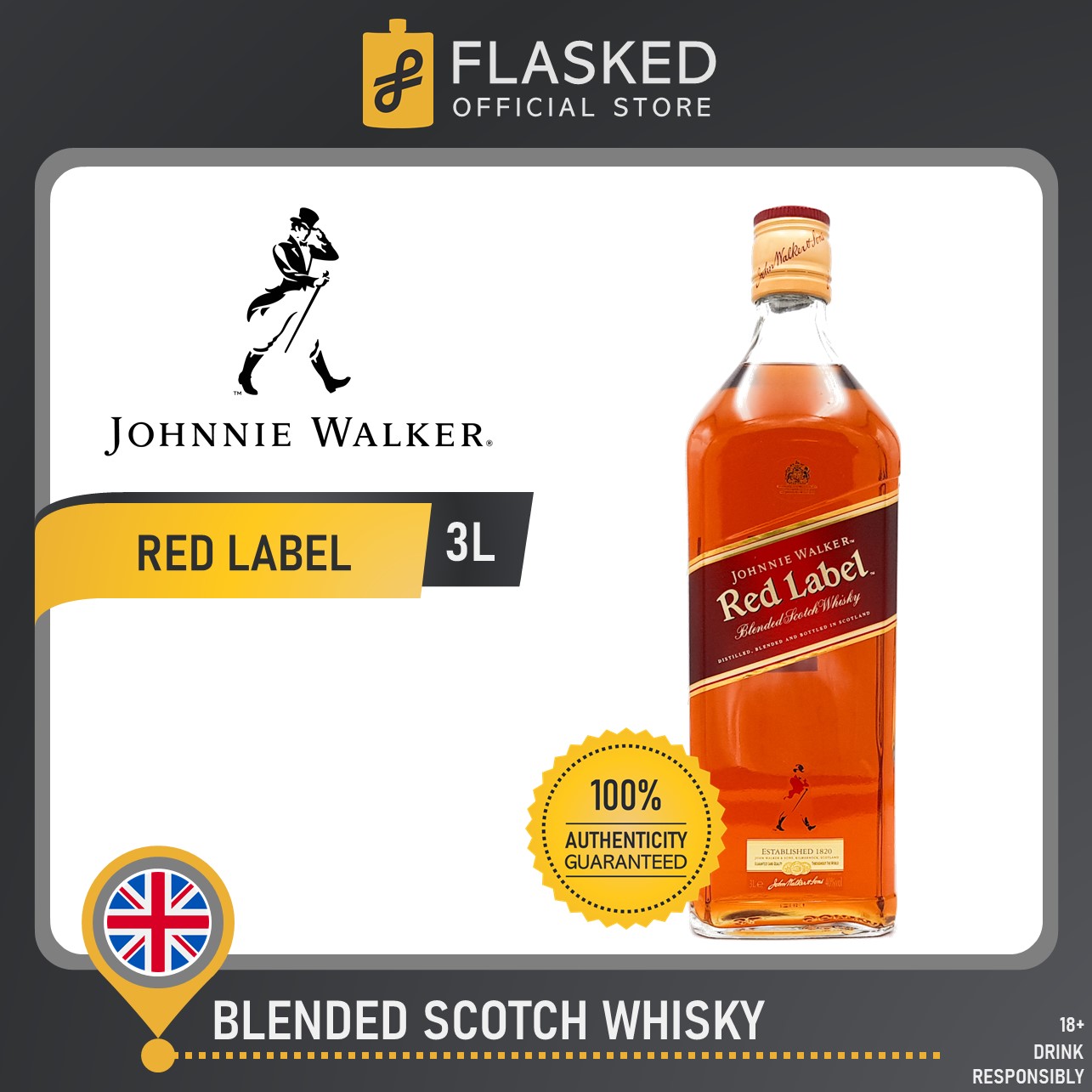 Whisky Johnnie Walker Blend Red Label 3 L Johnnie Walker Blend Red