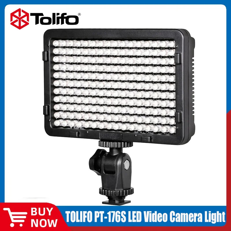 Tolifo PT-176S Led Video Camera Light 5600K/3200K Photography