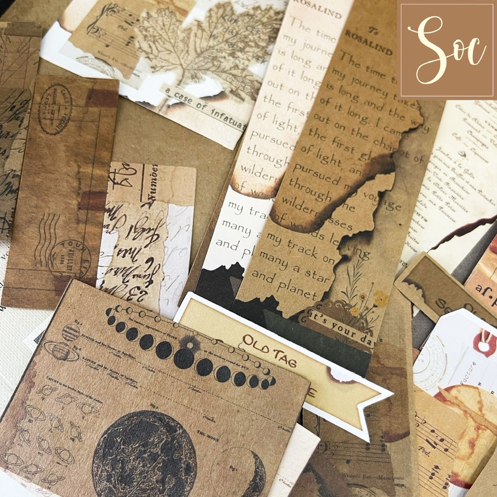 Set sticker note trang trí Bullet Journal phong cách cổ điển