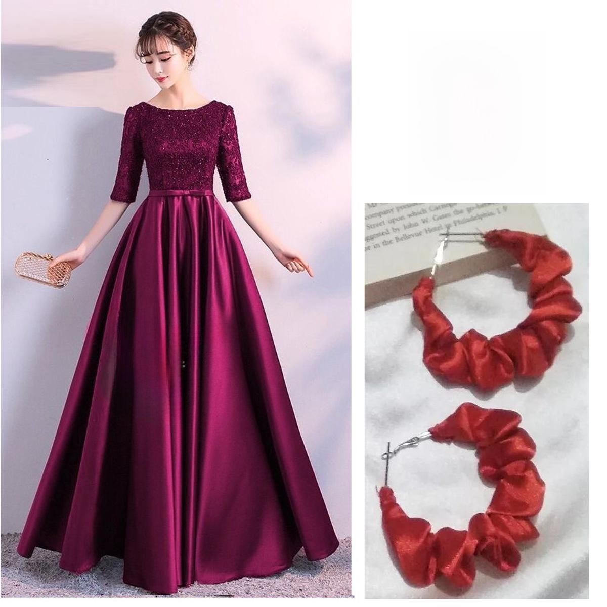 Stitched%20Long%20Silk%20Maxi%20Dress%20For%20Women%20(Only%20Maxi)%20Silk%20Maxi%20Dresses%20For%20Women%20with%20Free%20Earring%20-%20Image%202