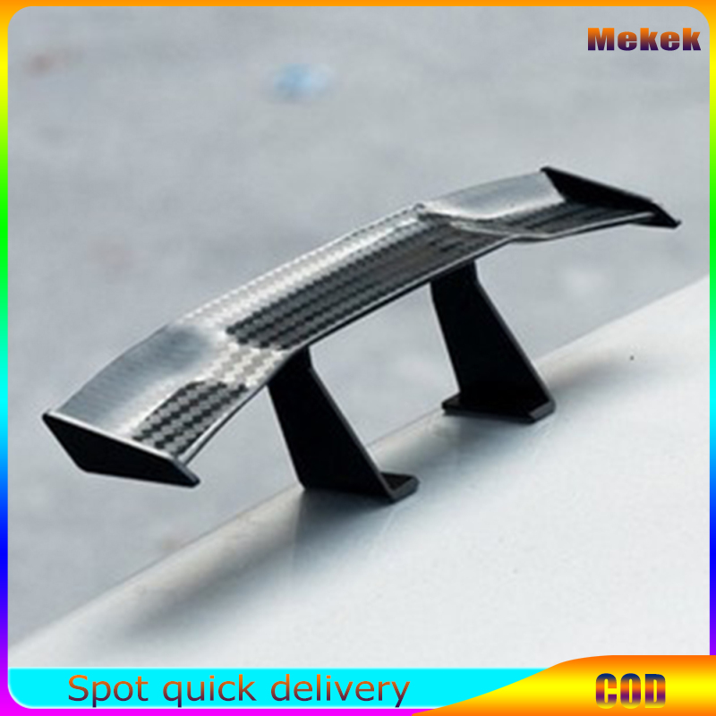 Mekek Car Tiny Tail Wing Black ABS Mini Rear Wing Spoiler Universal Car Refitting Tool