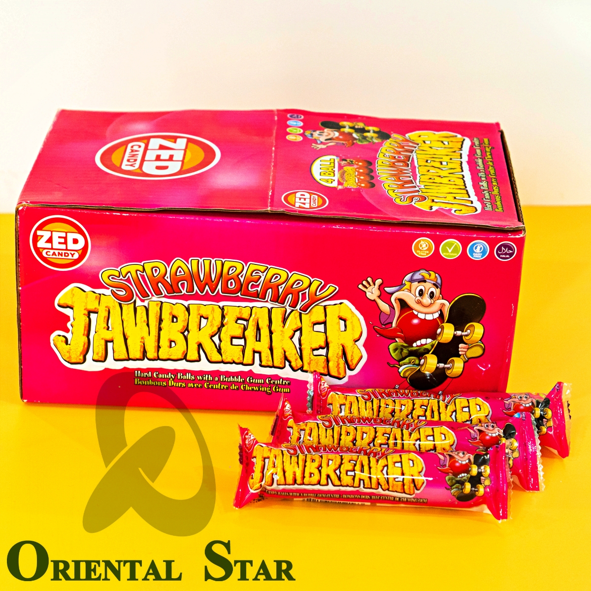 ZED Candy - Kẹo gum jawbreakers vị dâu tây