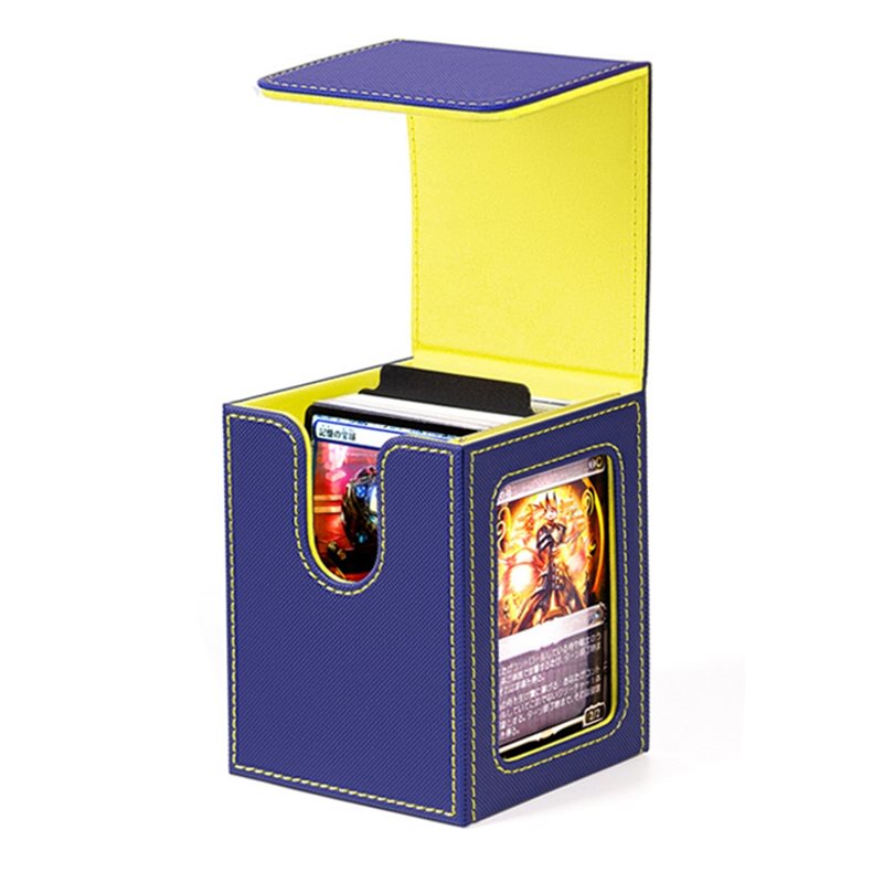 Trading Card Storage Box with Window ,Deck Case with Removable Lid, for Game Sports Card.
