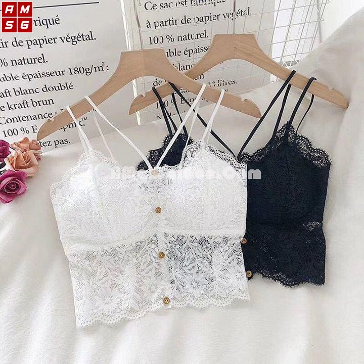 Áo 2 dây, áo bra ren cao cấp 4 khuy
