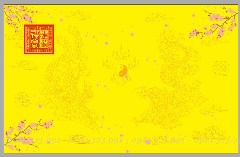 Giấy in sớ rồng phượng sum vầy