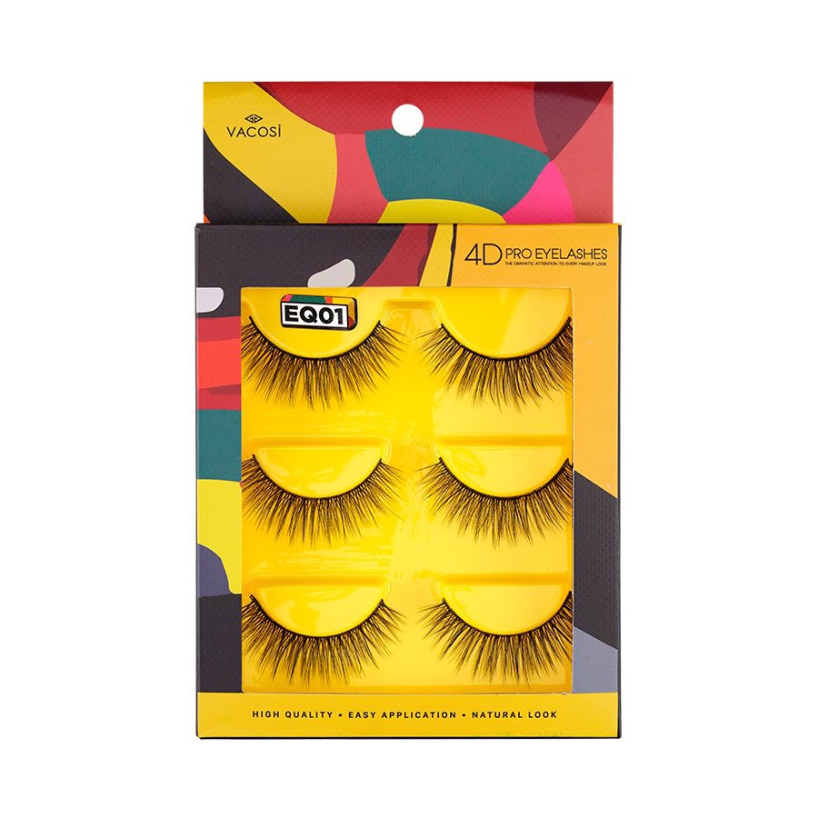Hộp 3 cặp lông mi giả vacosi 4d pro eyelash
