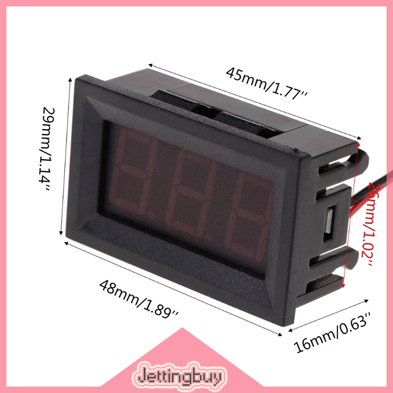 【Jettingbuy】 Flash Sale 0.56 in Digital Voltmeter Ammeter DC Panel Amp Volt Voltage Current Meter Tester