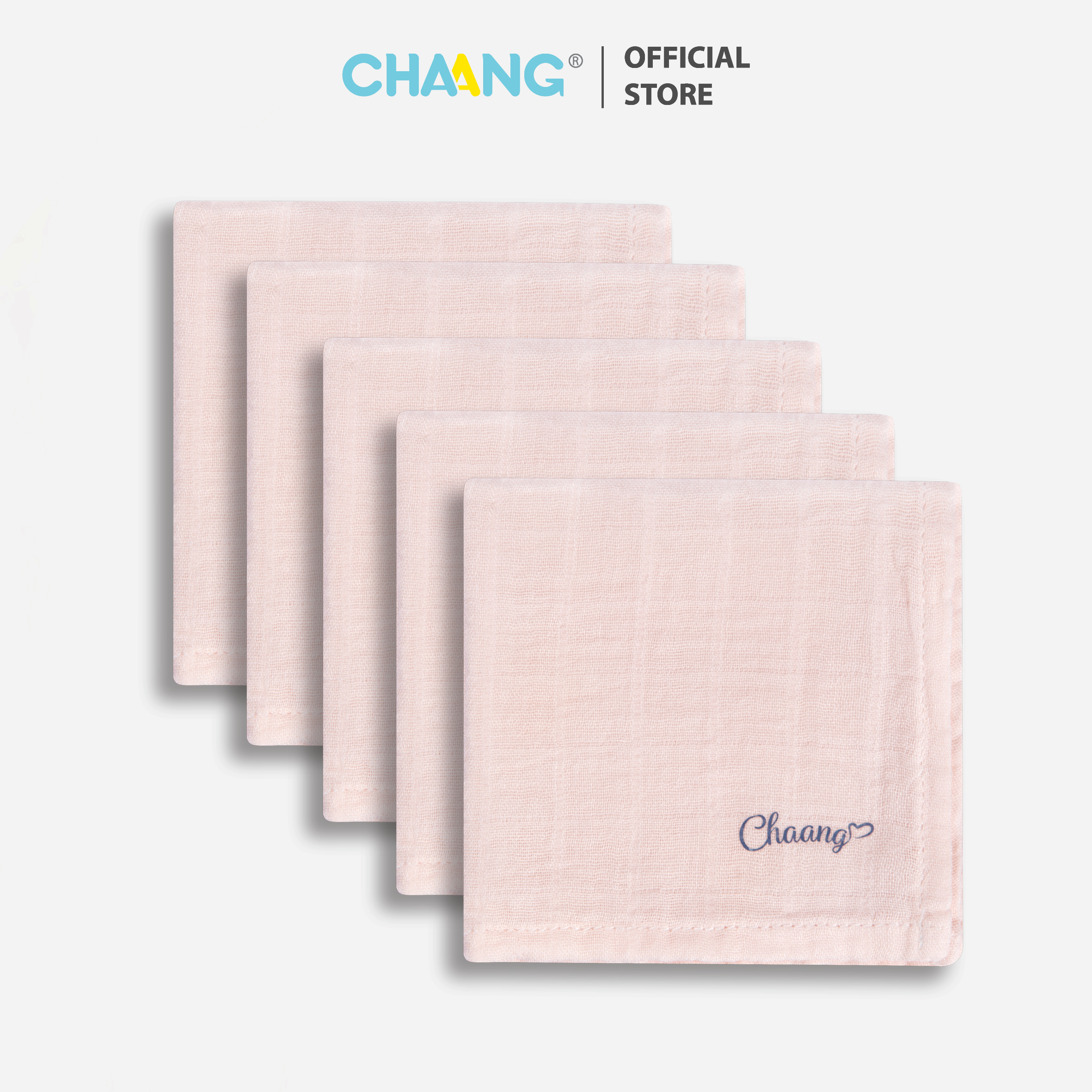 SET 5 chiếc khăn sữa cho bé hồng kích thước 25x25cm Chaang