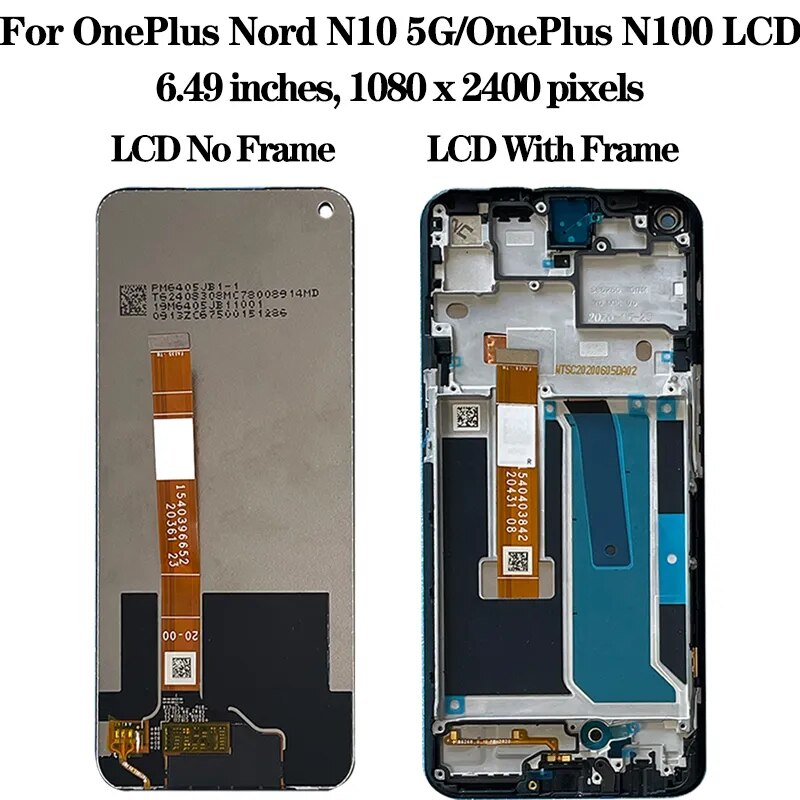 Original For Oneplus Nord N10 5G BE2029 LCD Display Screen Touch Panel Digitizer Replacement For Oneplus Nord N100 BE2013 LCD