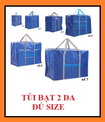 ĐỦ SIZE - Túi bạt, túi dứa có dây kéo đựng đồ, quai xách chắc chắn