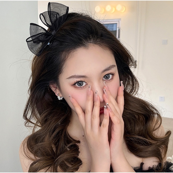 Kẹp Tóc 2 Lớp Voan Lưới Tiệm Thêu Việt