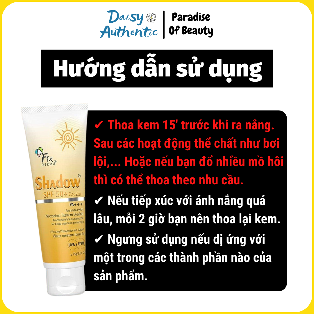 Kem chống nắng Fixderma Shadow SPF 50+ Cream