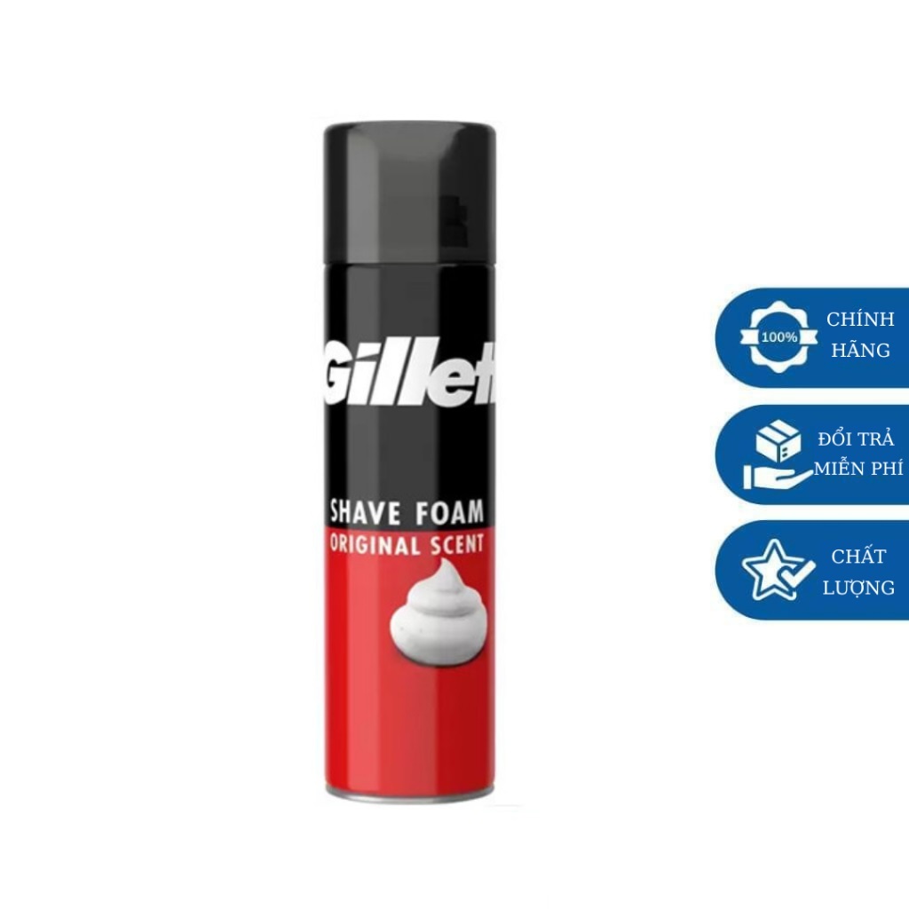 [Siêu Rẻ] [HÀNG MỸ CHUẨN]Bọt cạo râu Gillette USA 300g (Đỏ) Hadamart