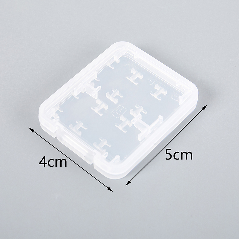 1Pc Transparent Protector Holder Micro Box For SD SDHC TF MS Memory Card Storage Case Plastic Boxes. 