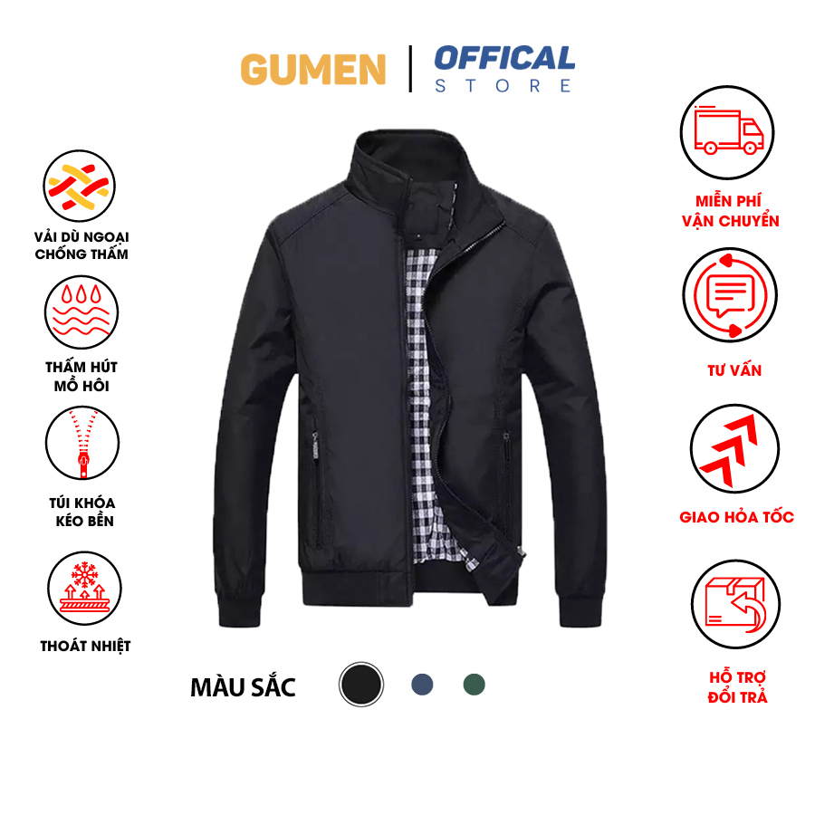 Áo Khoác Gió Nam Cao Cấp Mẫu Mới Vải Xịn Co Dãn, Form Trẻ Trung