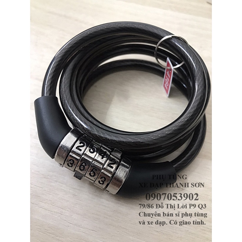 Khoá dây xe máy xe đạp 4 số