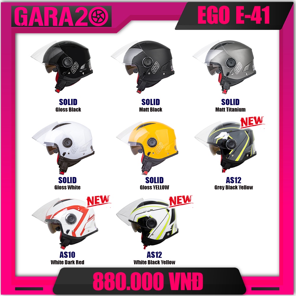 Mũ bảo hiểm 3/4 EGO E-41 - GARA20