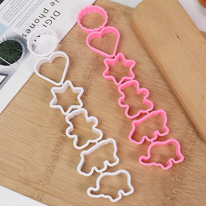 6Pcs Cookie Cutters Cartoon Animals Shape DIY Biscuit Cookie Mold Stamp Bakeware Biscuit Handmade Mold