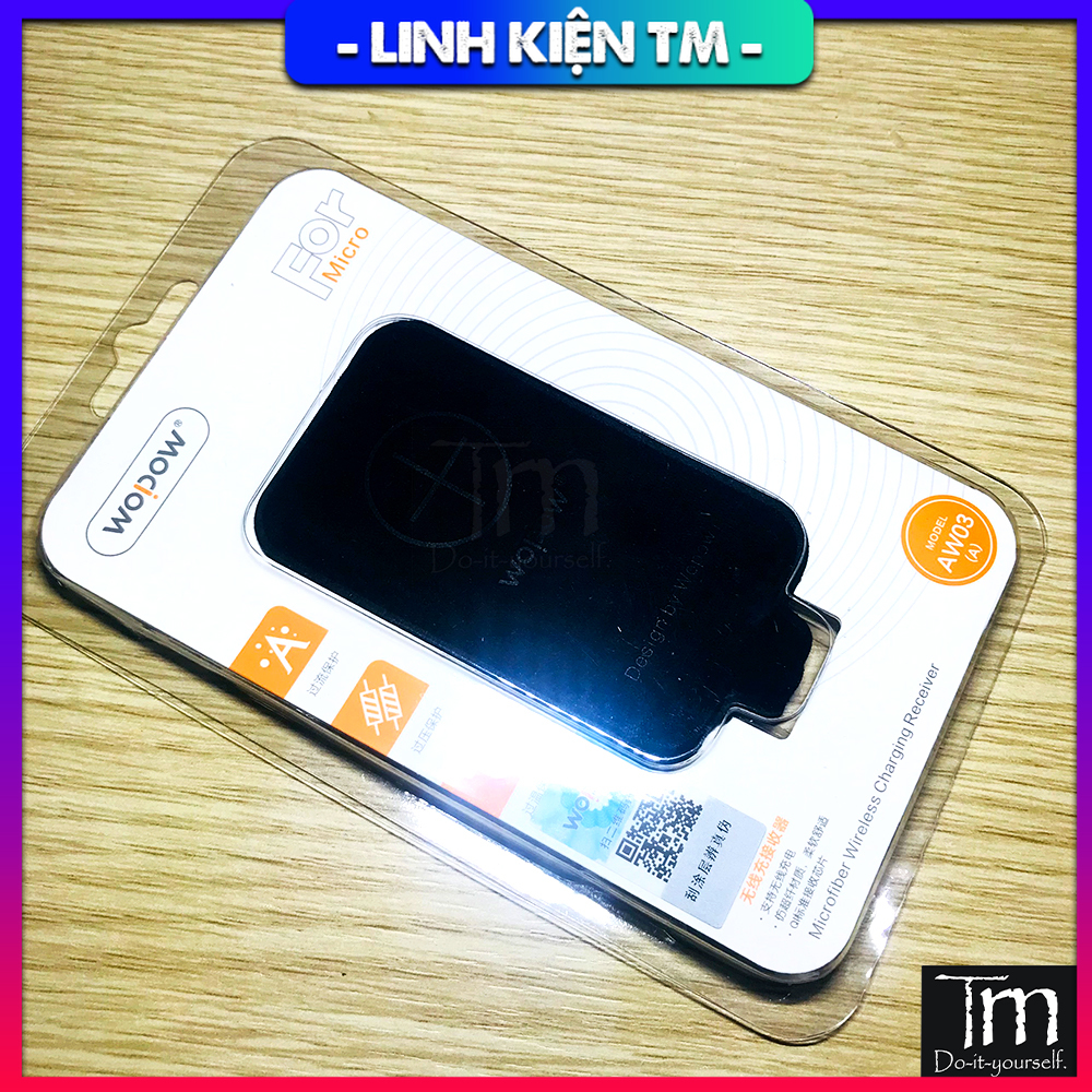 Đế Nhận Sạc Không Dây - Dành cho ĐT đời thấp - MicroUSB
