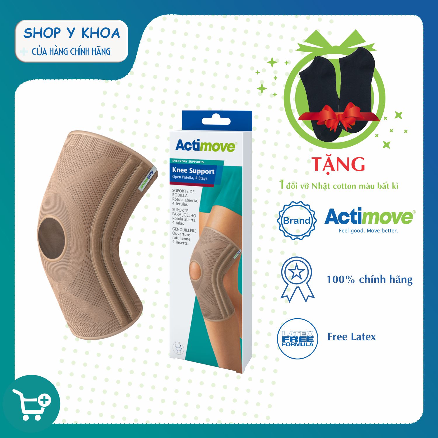 Bó gối hở, 4 nẹp 75575-DAY-4ST Actimove Knee Support thumbnail