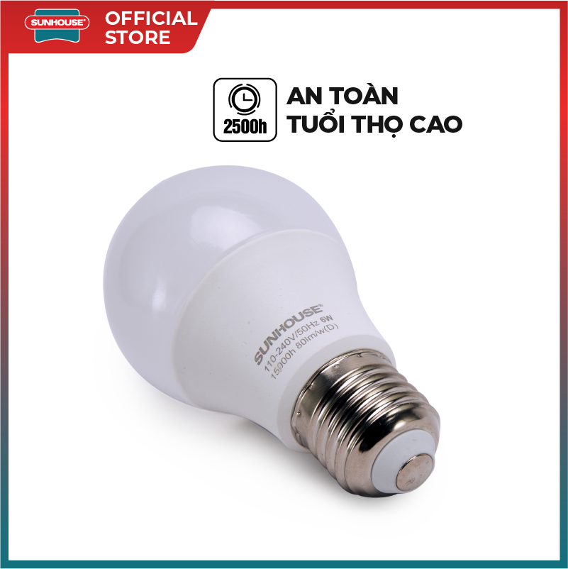 Bóng đèn led Sunhouse SHE-LEDA60AL-A6W.W