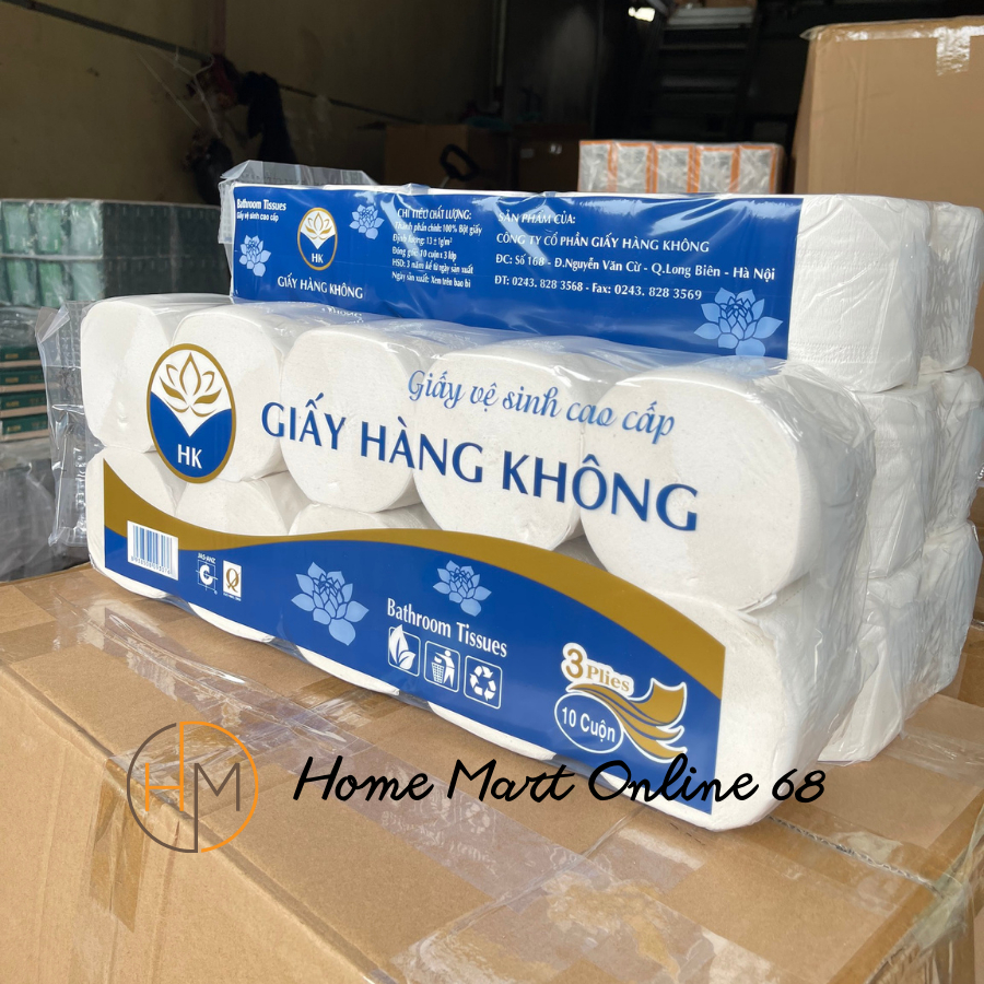 Bịch 10 cuộn giấy vệ sinh không lõi