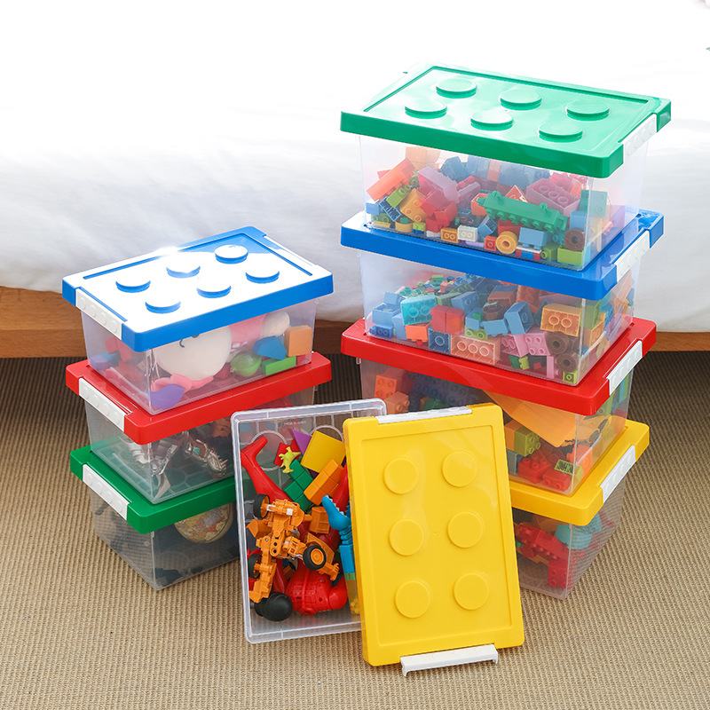 Kids Building Block Storage Box Toys Organizer Stackable Block Case ...