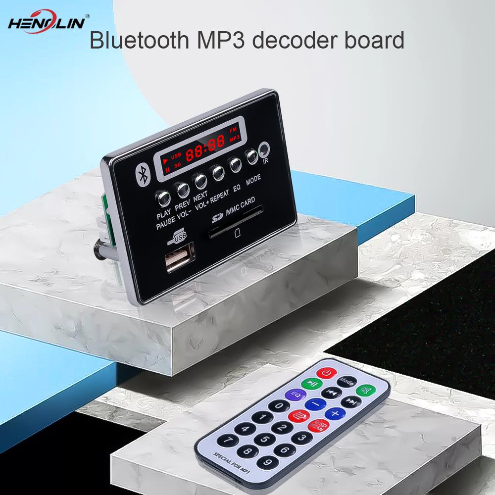 Bluetooth 5.0 MP3 Player Decoder Decoding Board Module 5 v 12v Car USB TF FM AUX Radio LED With Remote Control