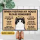 Personalized Cat Doormat, Cat Rug, Cat Welcome Mat, Cat Lovers Gift, Custom Welcome Doormat, Pet Doormat, Cat Owner Gift, Housewarming Gift. 