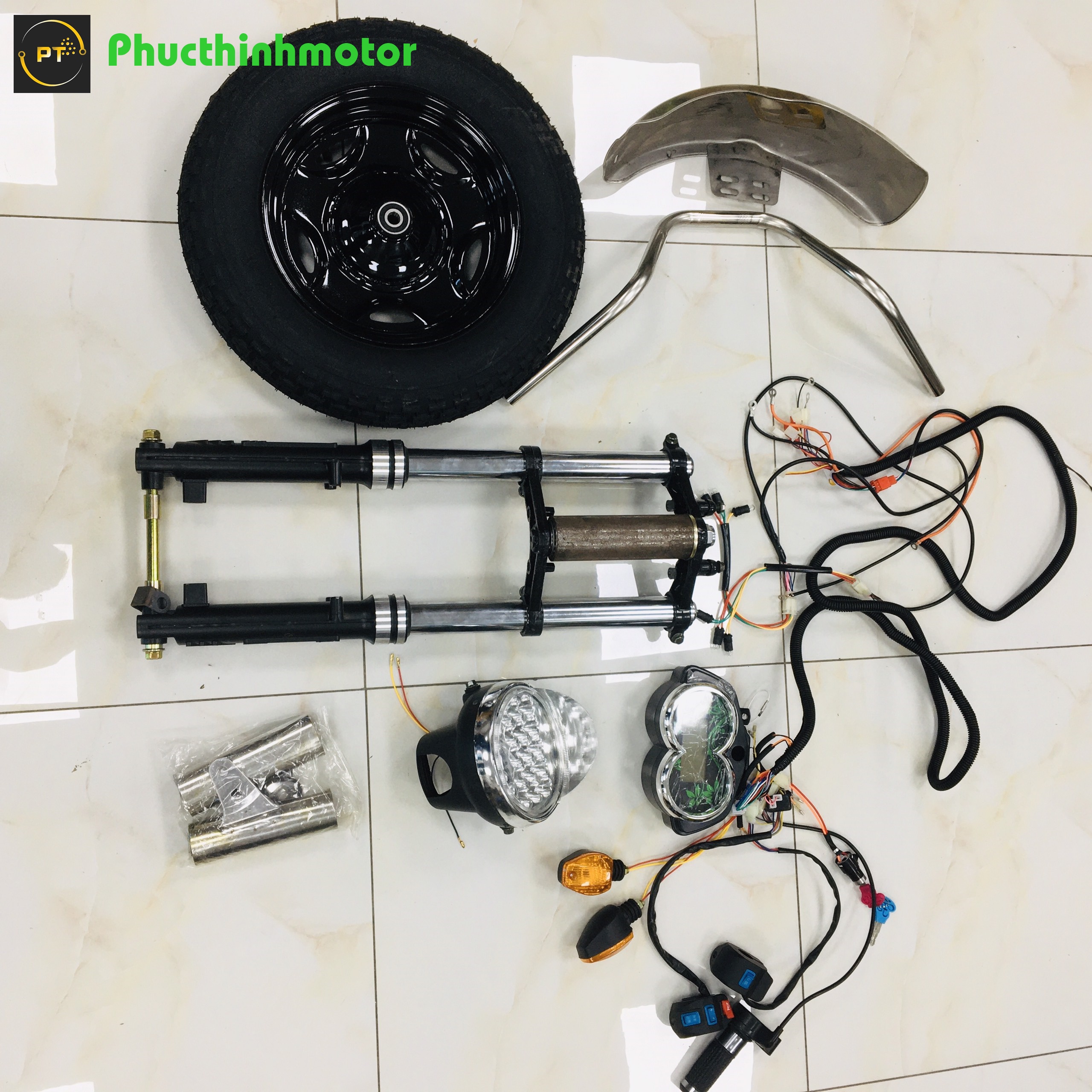 Bộ đầu phi 38 xe ba bánh điện