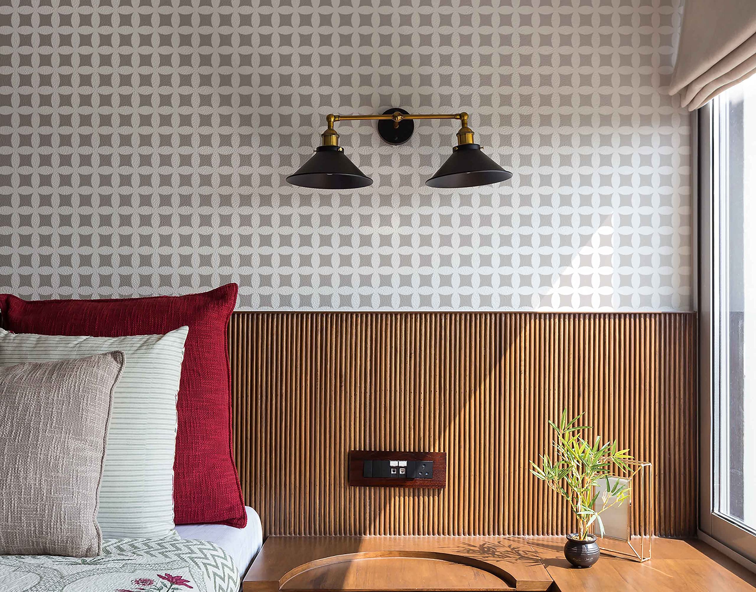 Geometric Wall Stencil by WallDesign – 19x23 Inch Reusable Stencil ...