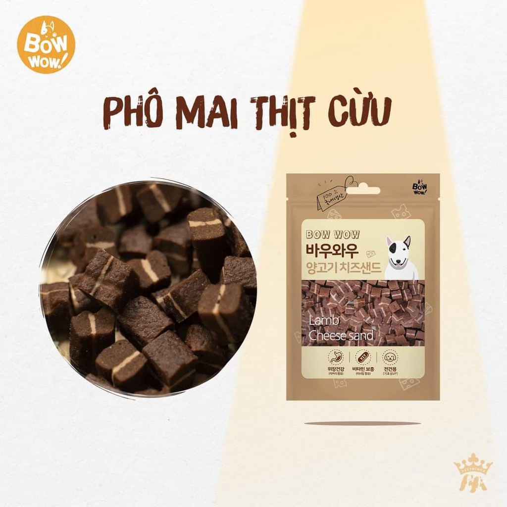 PHÔ MAI VIÊN BOWWOW CHO CHÓ MÈO - 100G