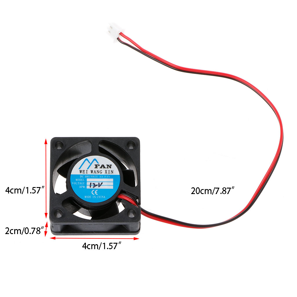 40 mét Quạt làm mát im lặng 12V 2pin 4020 cho DC không chổi than yên tĩnh cho máy tính để bàn cho