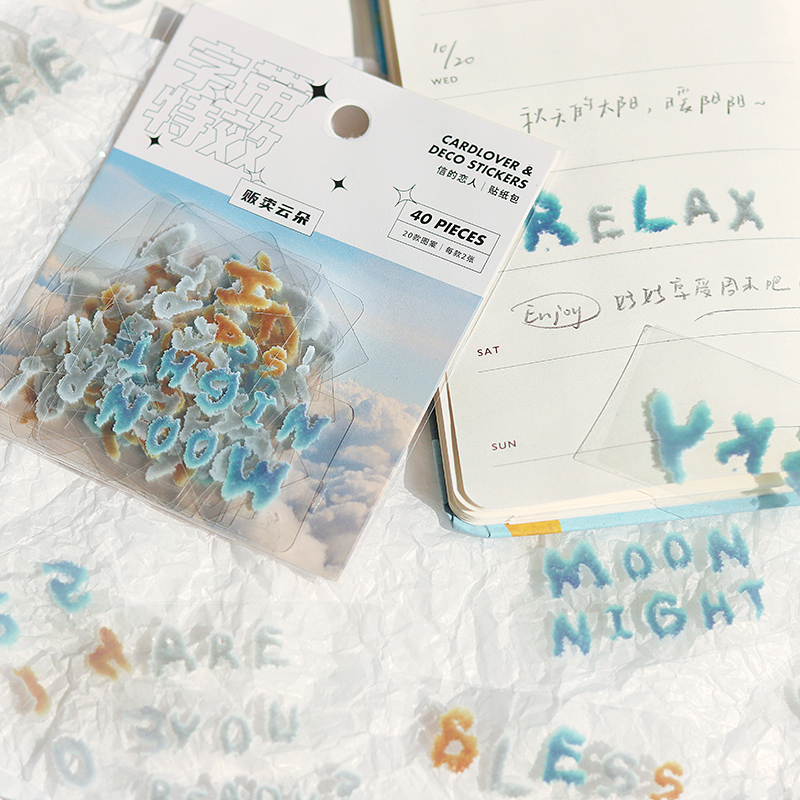 Set  sticker  chữ chống thấm nước