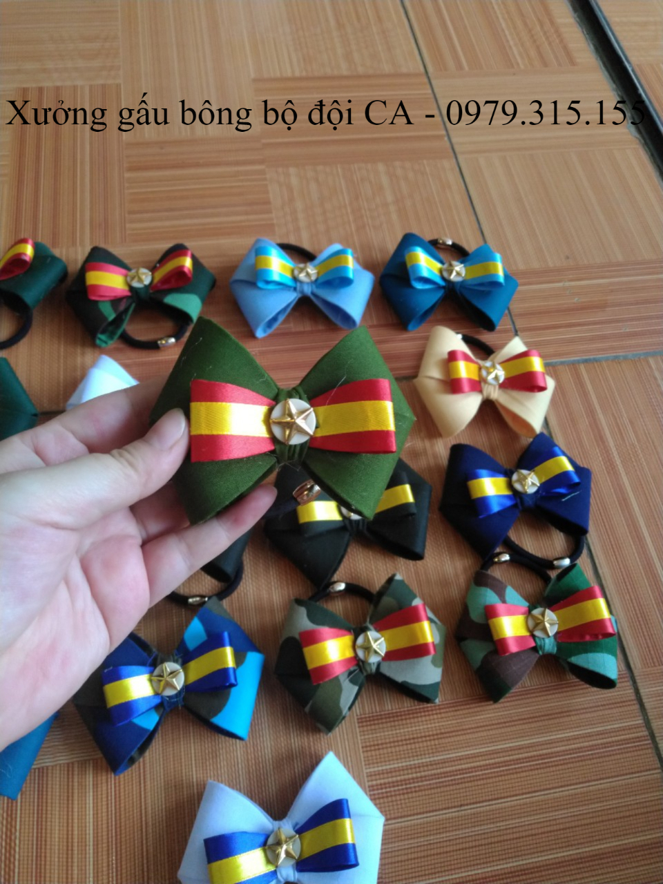 Dây cột tóc bộ đội công an