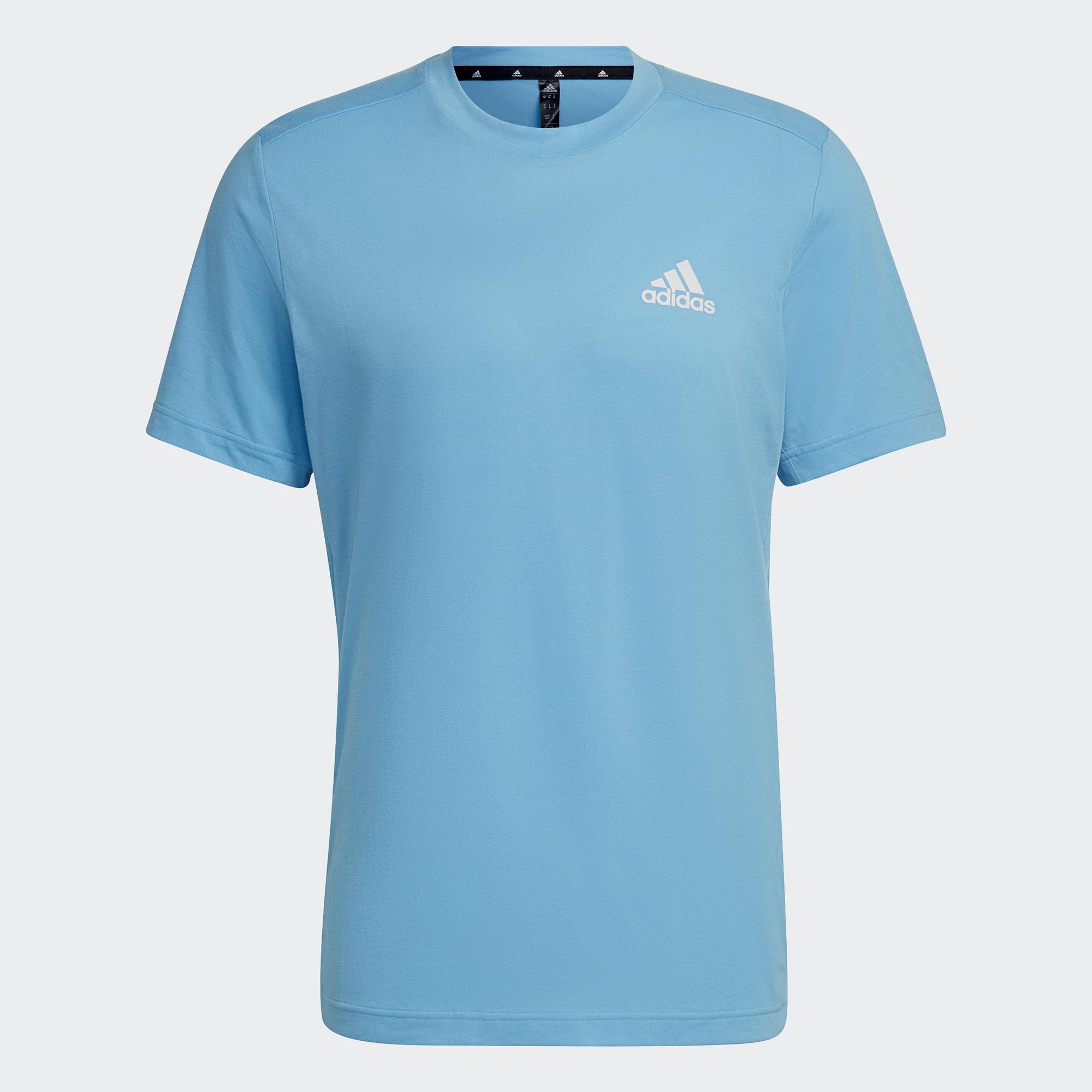 Adidas tập luyện áo thun thể thao feelready designed to move aeroready nam màu xanh da trời hm4793
